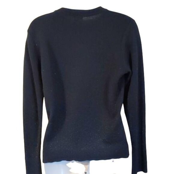 A New Day Women's Navy blue sweater pullover with metallic thread size S - Picture 2 of 9